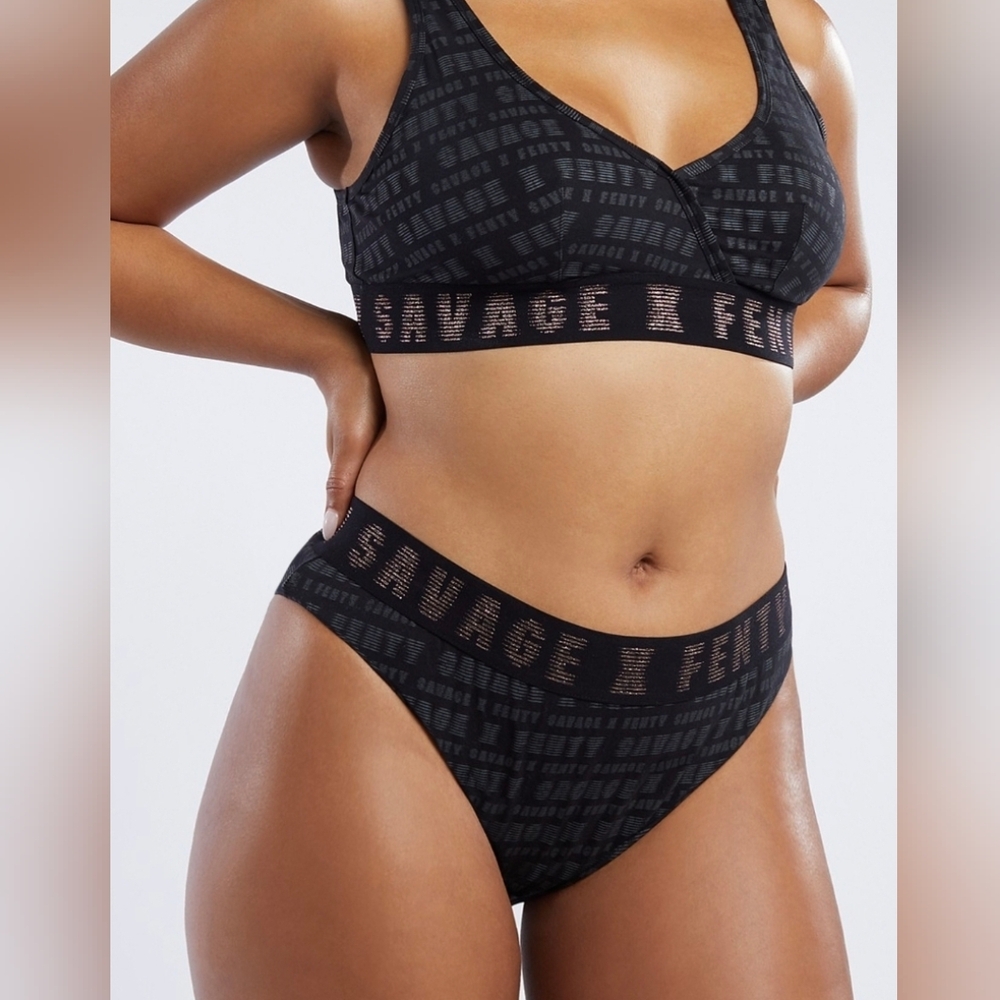 Savage X Fenty Bralette and High Leg Bikini Set Plus Size